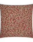 Bengal Spice Animal Abstract Red Large Throw Pillow With Insert - Uptown Sebastian