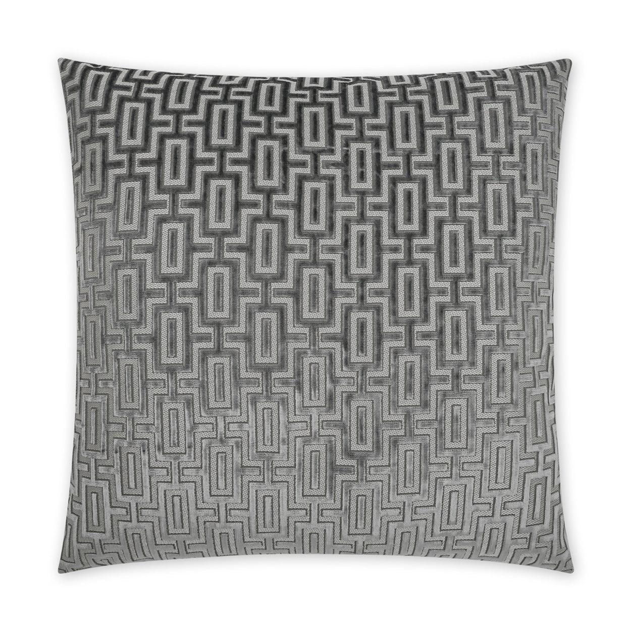 Bergman Nickel Grey Large Throw Pillow With Insert - Uptown Sebastian