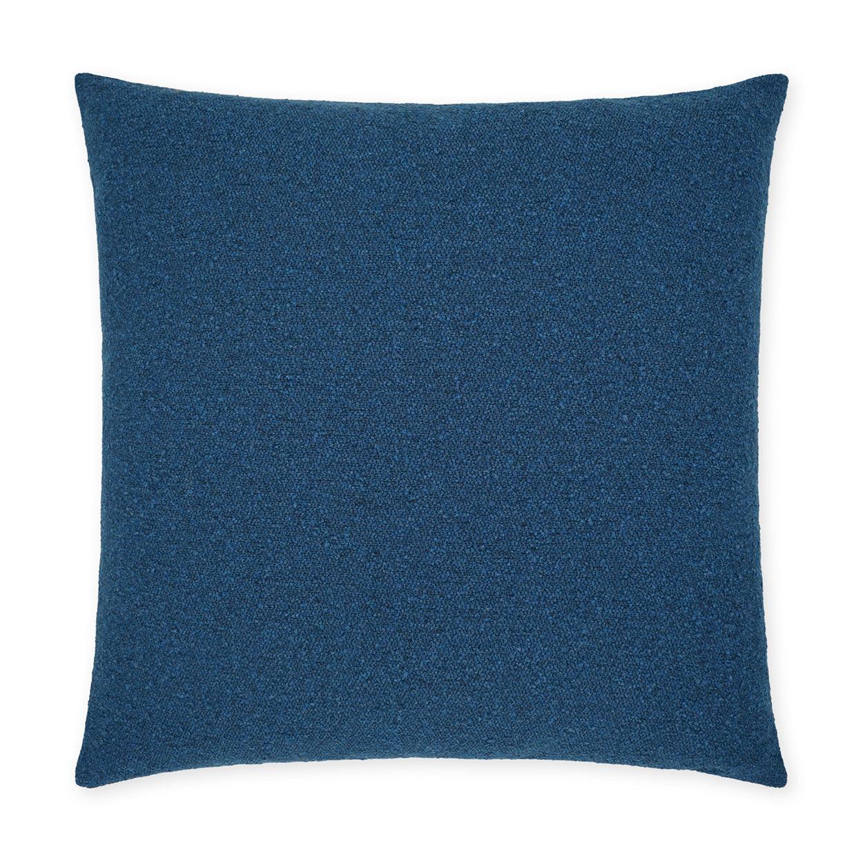 Beyond Blue Solid Textured Blue Large Throw Pillow With Insert - Uptown Sebastian