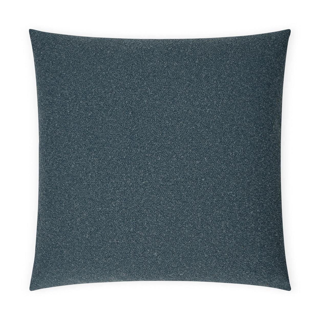 Beyond Peacock Solid Textured Blue Large Throw Pillow With Insert - Uptown Sebastian