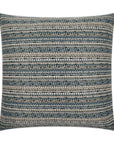 Bodhi Azure Global Stripes Slate Large Throw Pillow With Insert - Uptown Sebastian