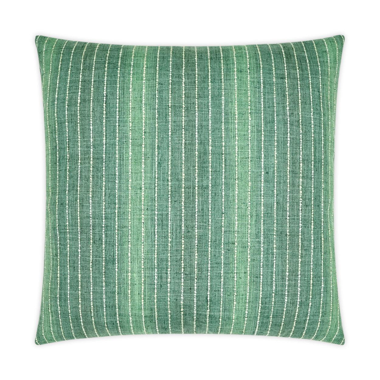 Brentwood Emerald Stripes Green Large Throw Pillow With Insert - Uptown Sebastian