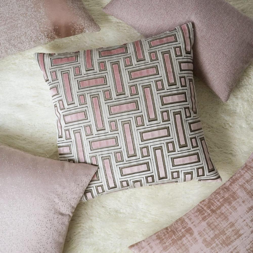 D.V. Kap Brix Bella Geometric Blush Large Throw Pillow With Insert