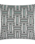 Brix Mist Transitional Geometric Mist Large Throw Pillow With Insert - Uptown Sebastian