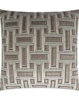 Brix Truffle Geometric Tan Taupe Large Throw Pillow With Insert - Uptown Sebastian