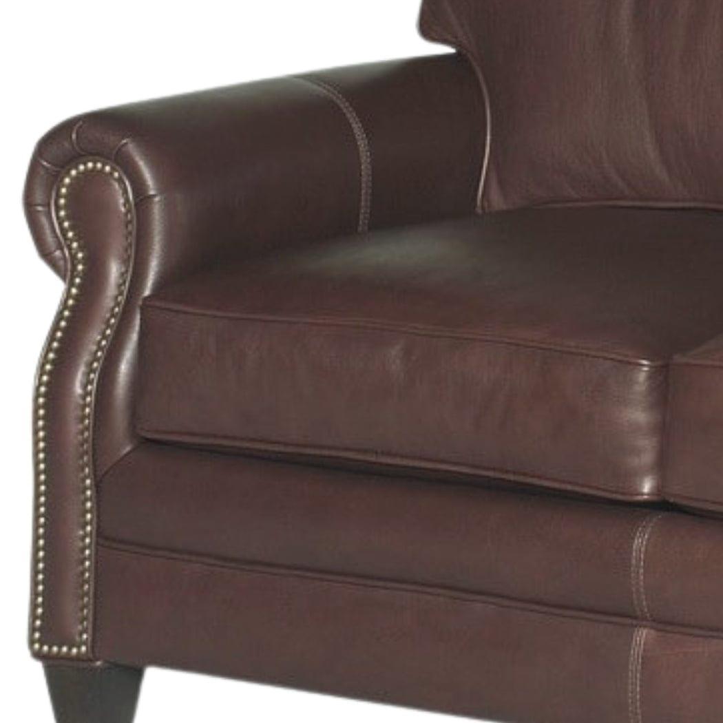 Brown Leather Sofa 3 Seater Leather Couch American Made - Uptown Sebastian