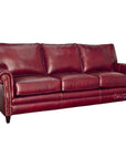 Brown Leather Sofa 3 Seater Leather Couch American Made - Uptown Sebastian