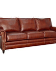 Brown Leather Sofa 3 Seater Leather Couch American Made - Uptown Sebastian