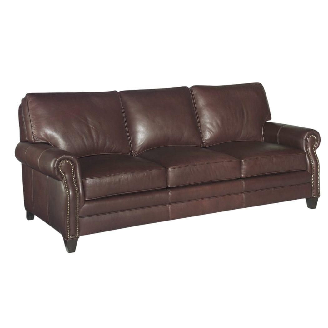 Brown Leather Sofa 3 Seater Leather Couch American Made - Uptown Sebastian