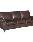 Brown Leather Sofa 3 Seater Leather Couch American Made - Uptown Sebastian