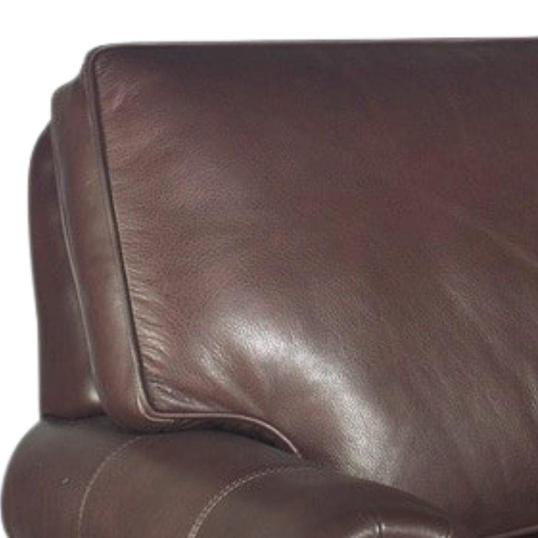 Brown Leather Sofa 3 Seater Leather Couch American Made - Uptown Sebastian