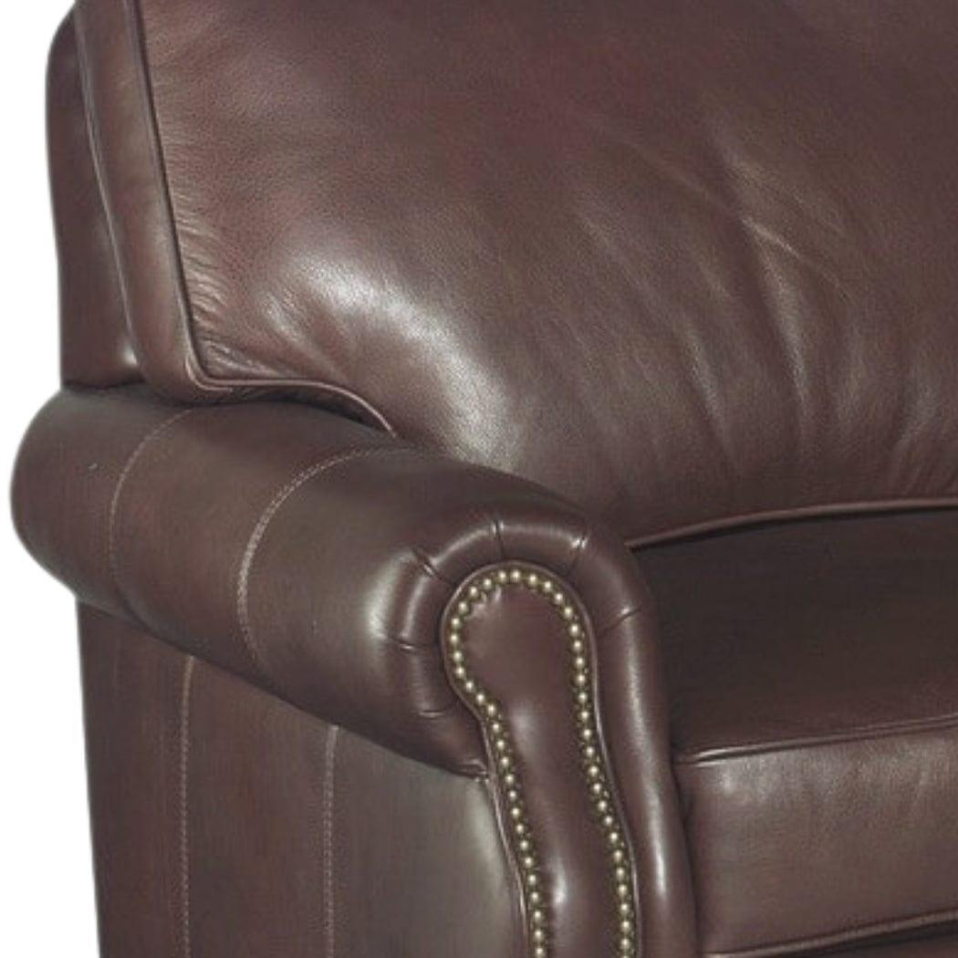 Brown Leather Sofa 3 Seater Leather Couch American Made - Uptown Sebastian