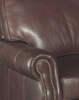 Brown Leather Sofa 3 Seater Leather Couch American Made - Uptown Sebastian