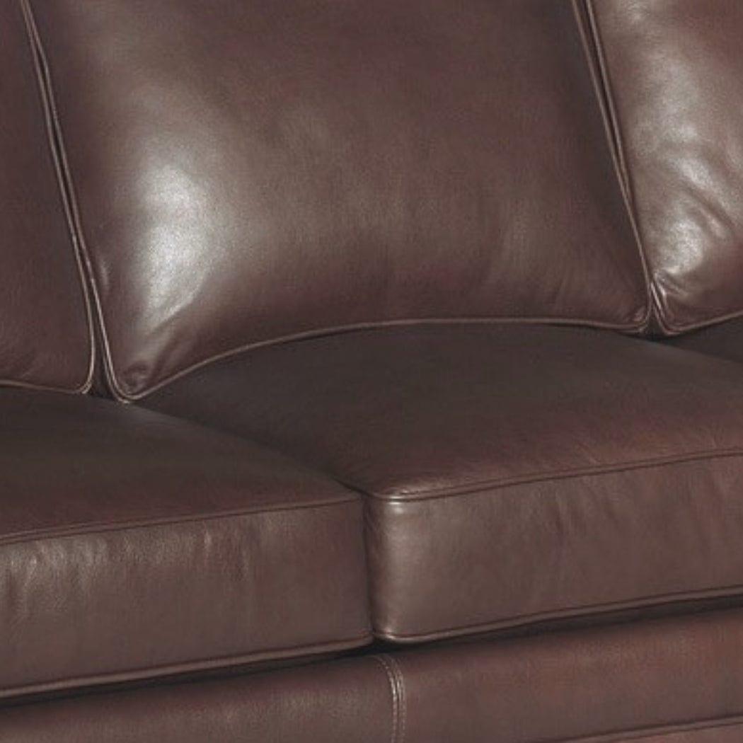 Brown Leather Sofa 3 Seater Leather Couch American Made - Uptown Sebastian