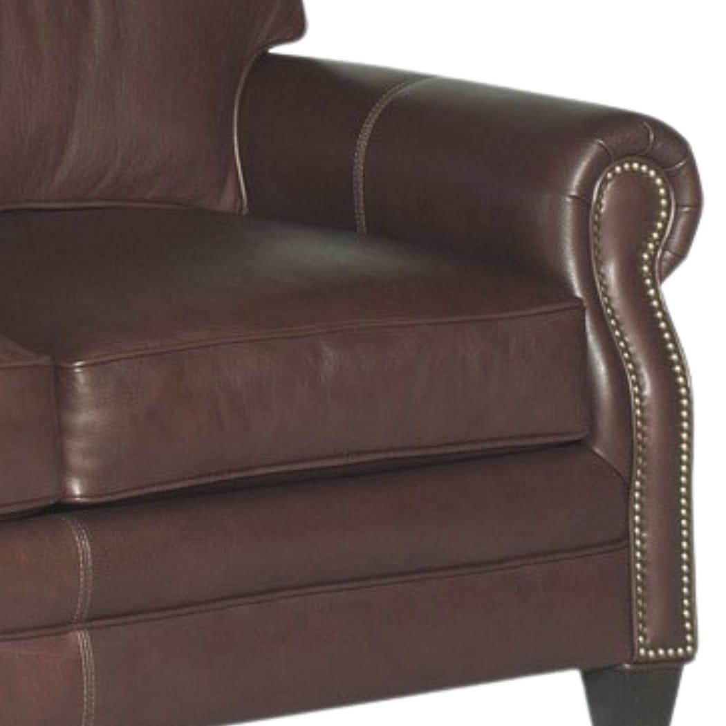 Brown Leather Sofa 3 Seater Leather Couch American Made - Uptown Sebastian