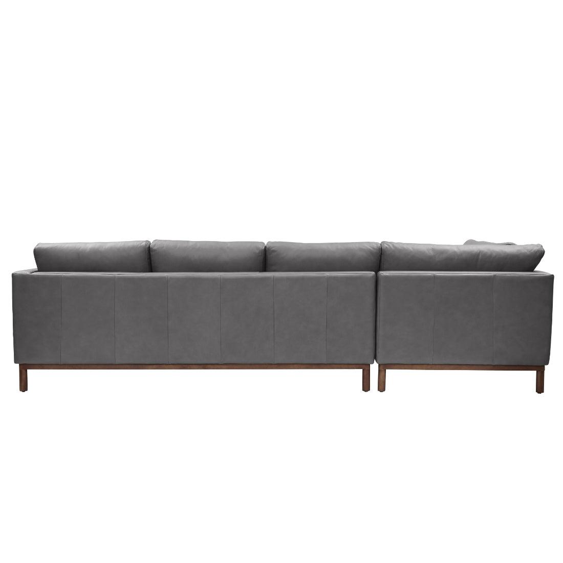 Burbank Large Leather Left Facing Sectional Sofa - Uptown Sebastian