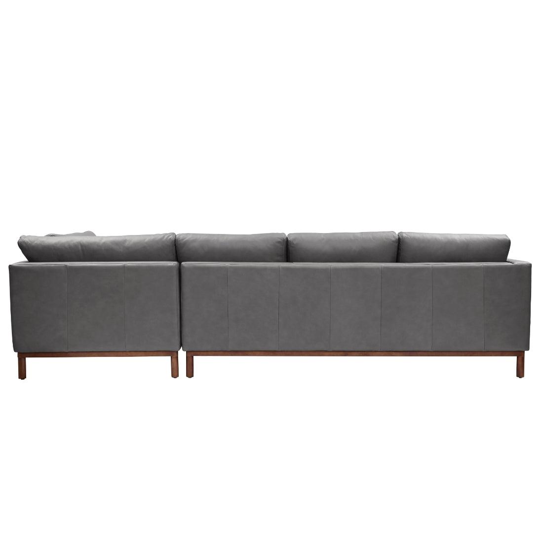 Burbank Large Leather Right Facing Sectional Sofa - Uptown Sebastian