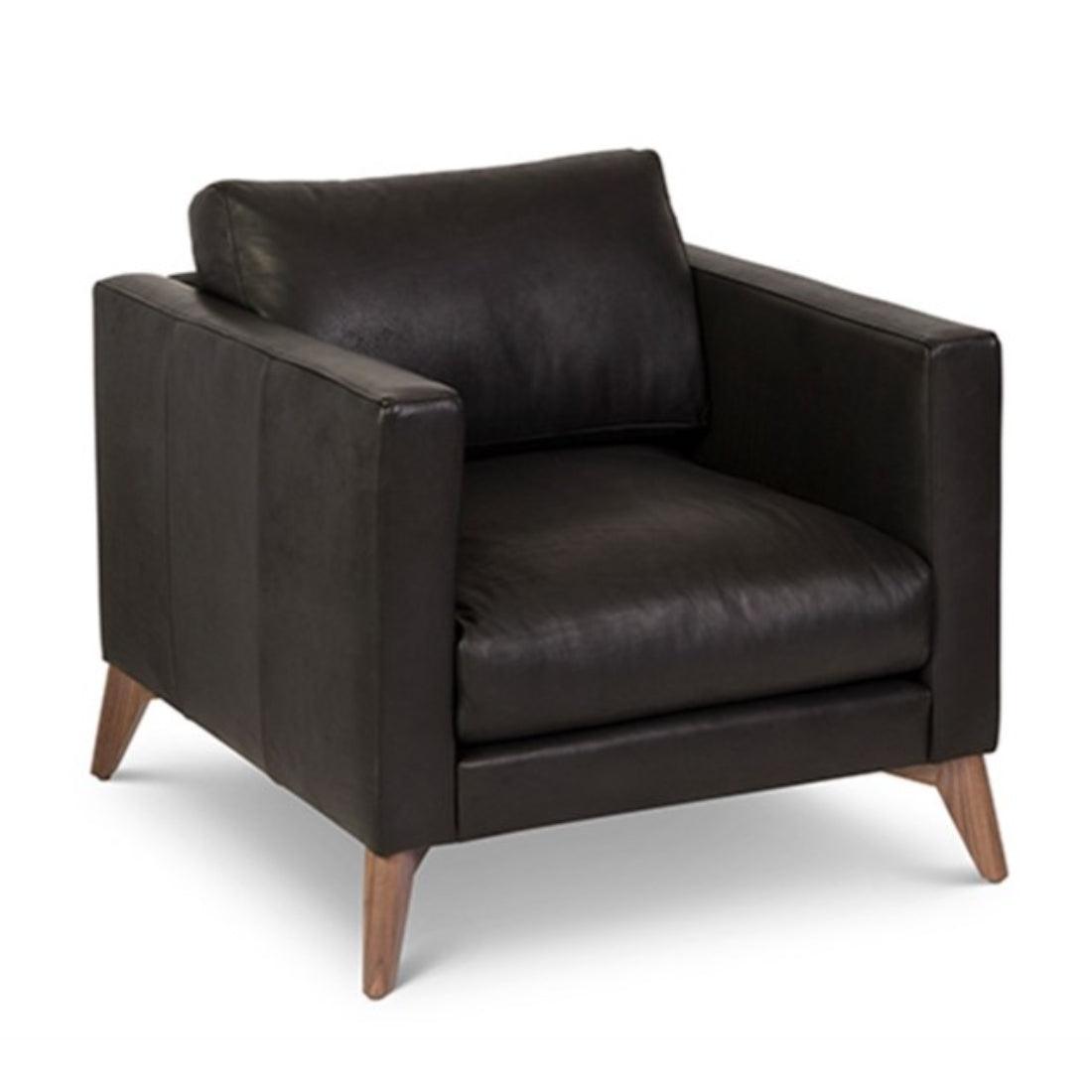 Burbank Leather Club Chair Environmentally Friendly and Made to Order - Uptown Sebastian