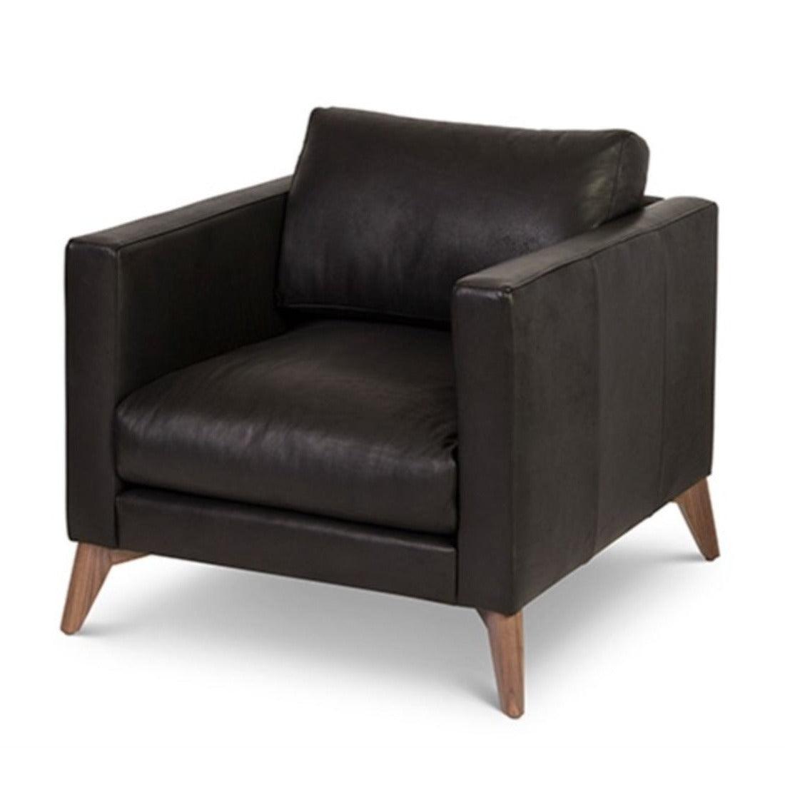 Burbank Leather Club Chair Environmentally Friendly and Made to Order - Uptown Sebastian