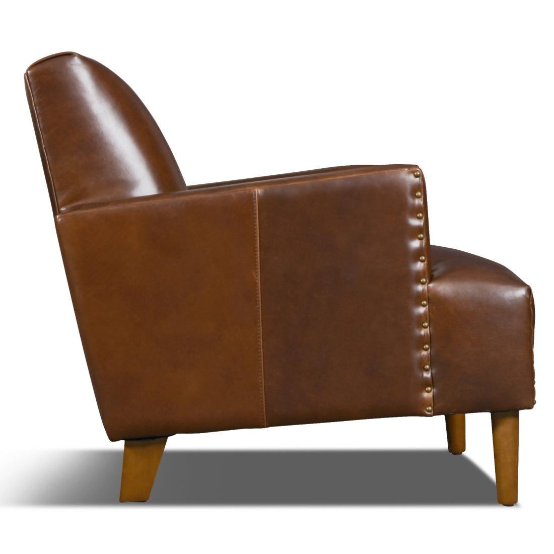 Button Tufted Leather Club Chair Duke - Uptown Sebastian