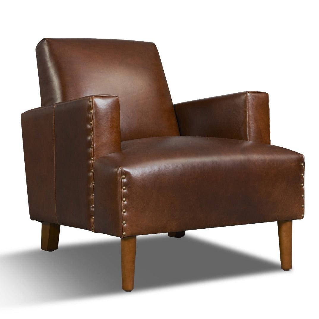 Button Tufted Leather Club Chair Duke - Uptown Sebastian