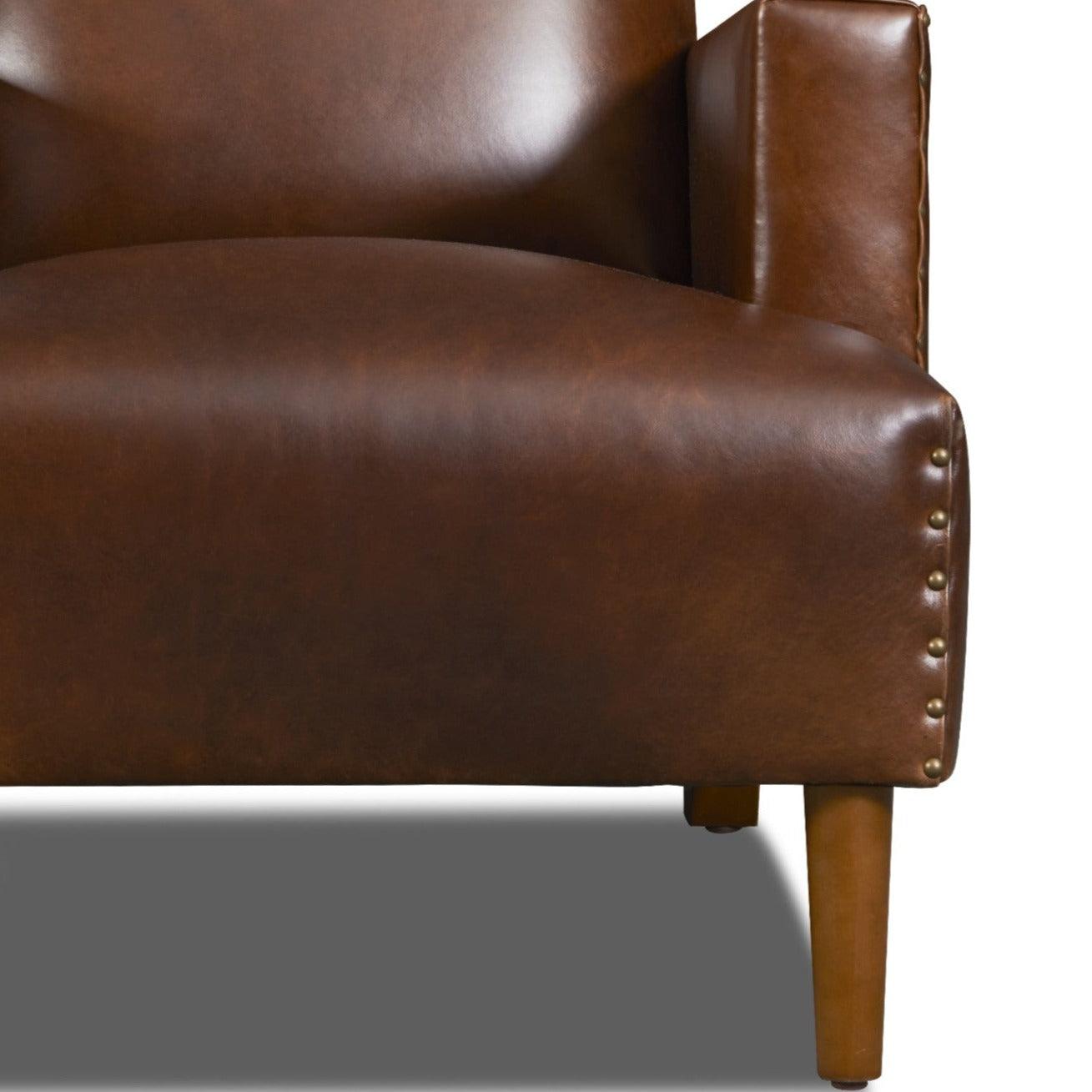 Button Tufted Leather Club Chair Duke - Uptown Sebastian