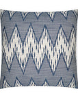 Caccini Indigo Global Chevron Blue Large Throw Pillow With Insert - Uptown Sebastian