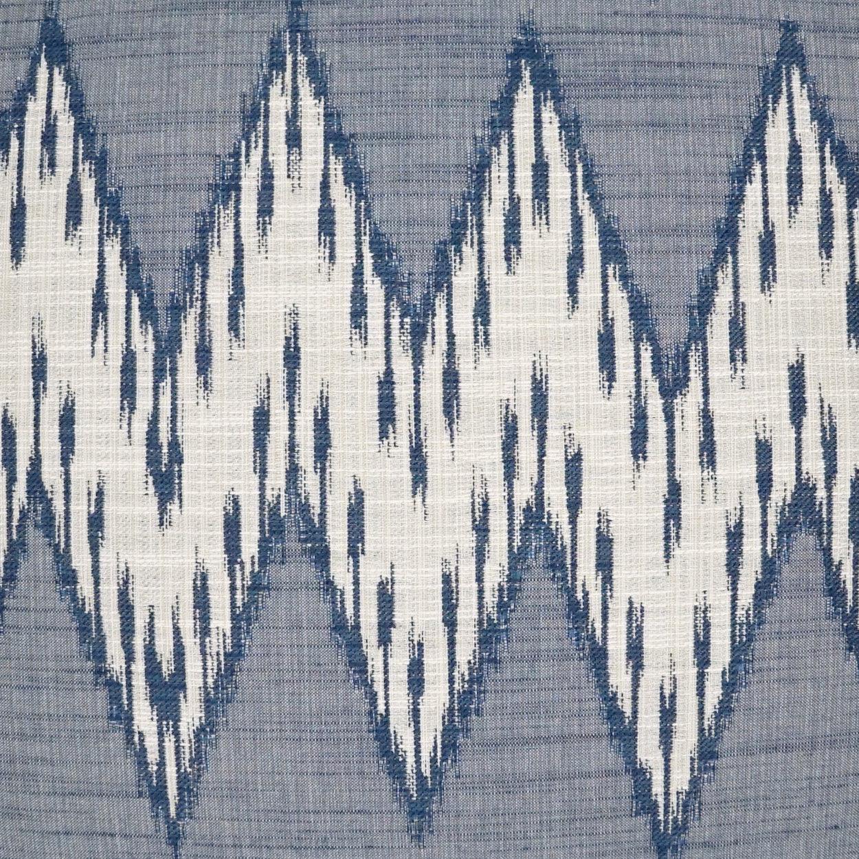 Caccini Indigo Global Chevron Blue Large Throw Pillow With Insert - Uptown Sebastian