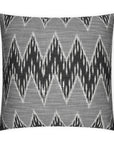 Caccini Tuxedo Global Chevron Black Large Throw Pillow With Insert - Uptown Sebastian