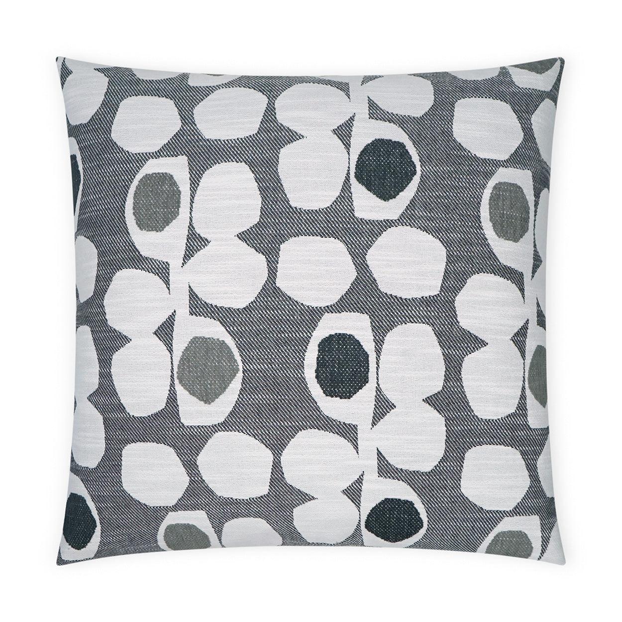 Caprioni Tuxedo Abstract Grey Large Throw Pillow With Insert - Uptown Sebastian