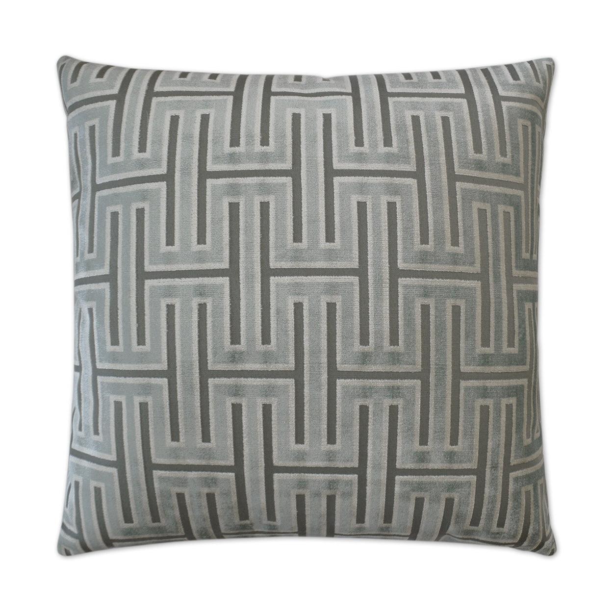 Carlyle Glacier Geometric Mist Large Throw Pillow With Insert - Uptown Sebastian