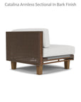 Catalina Armless Sectional Component All Weather Wicker & Teak - Uptown Sebastian