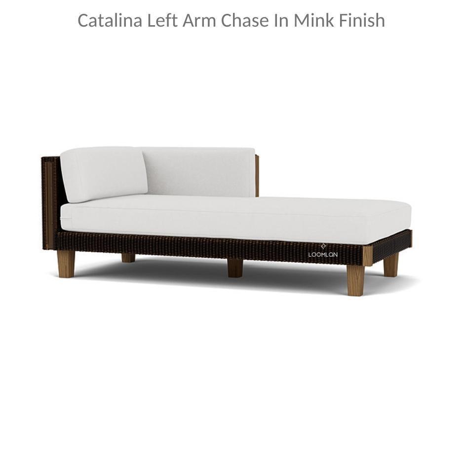 Catalina Left Arm Chaise Sectional Sofa Wicker Made in USA Lloyd Flanders - Uptown Sebastian