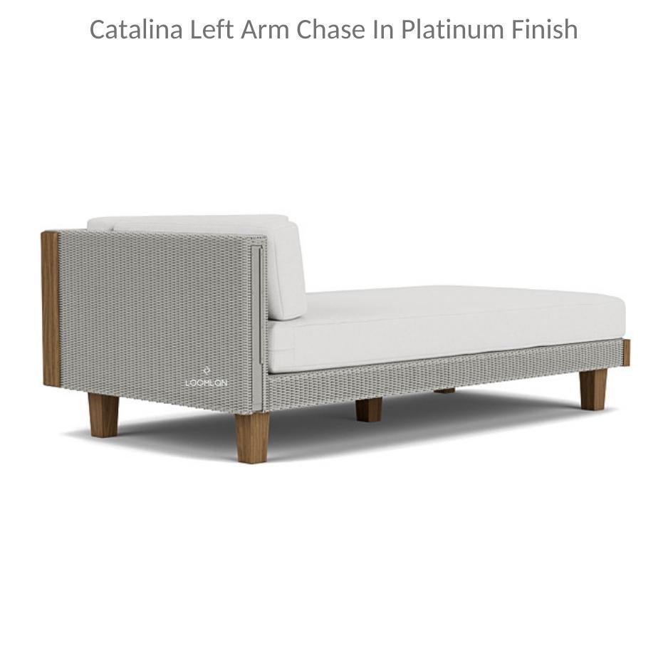 Catalina Left Arm Chaise Sectional Sofa Wicker Made in USA Lloyd Flanders - Uptown Sebastian