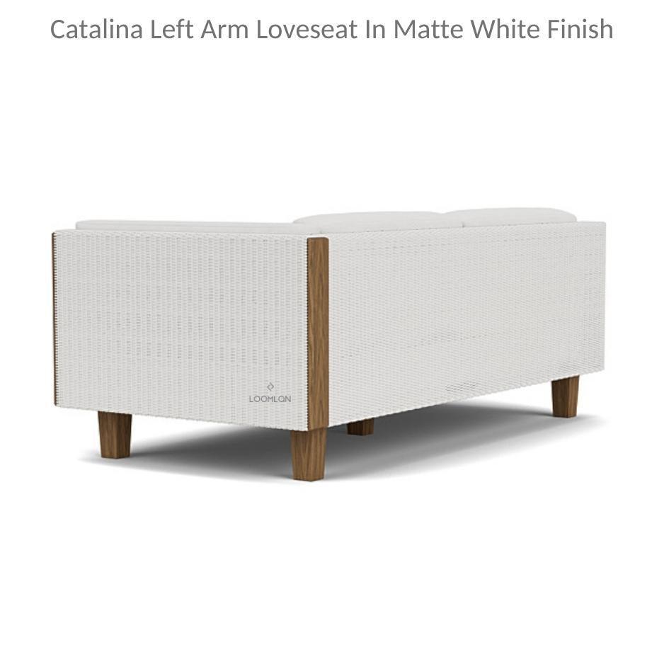 Catalina Left Arm Loveseat Sectional All Weather Wicker Furniture - Uptown Sebastian