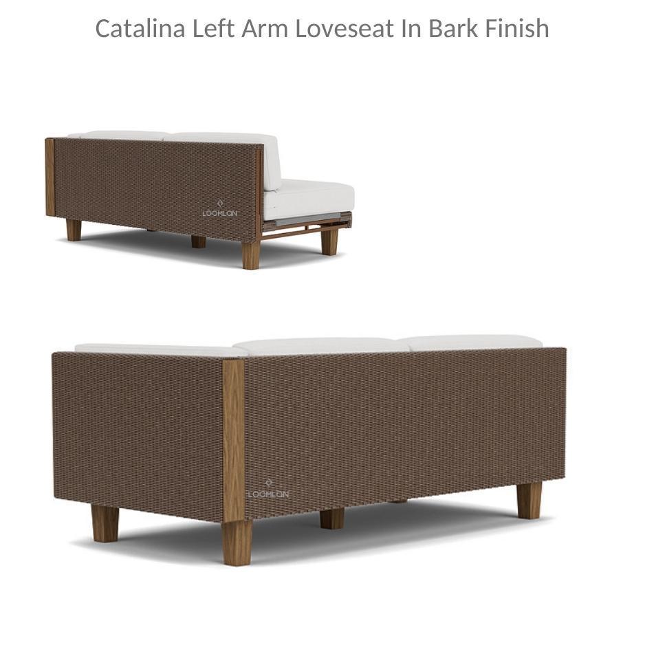 Catalina Left Arm Loveseat Sectional All Weather Wicker Furniture - Uptown Sebastian