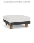 Catalina Ottoman All Weather Wicker and Teak Wood Made in USA - Uptown Sebastian