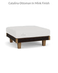 Catalina Ottoman All Weather Wicker and Teak Wood Made in USA - Uptown Sebastian