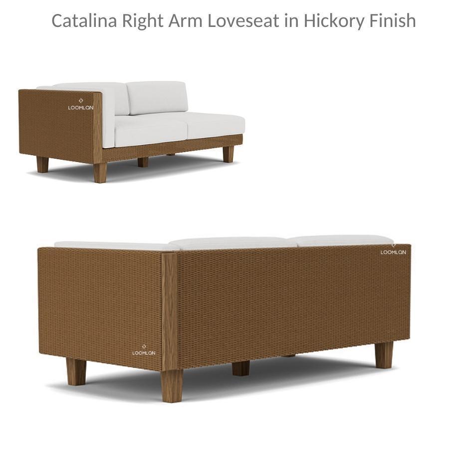 Catalina Right Arm Loveseat Sectional All Weather Wicker Furniture - Uptown Sebastian