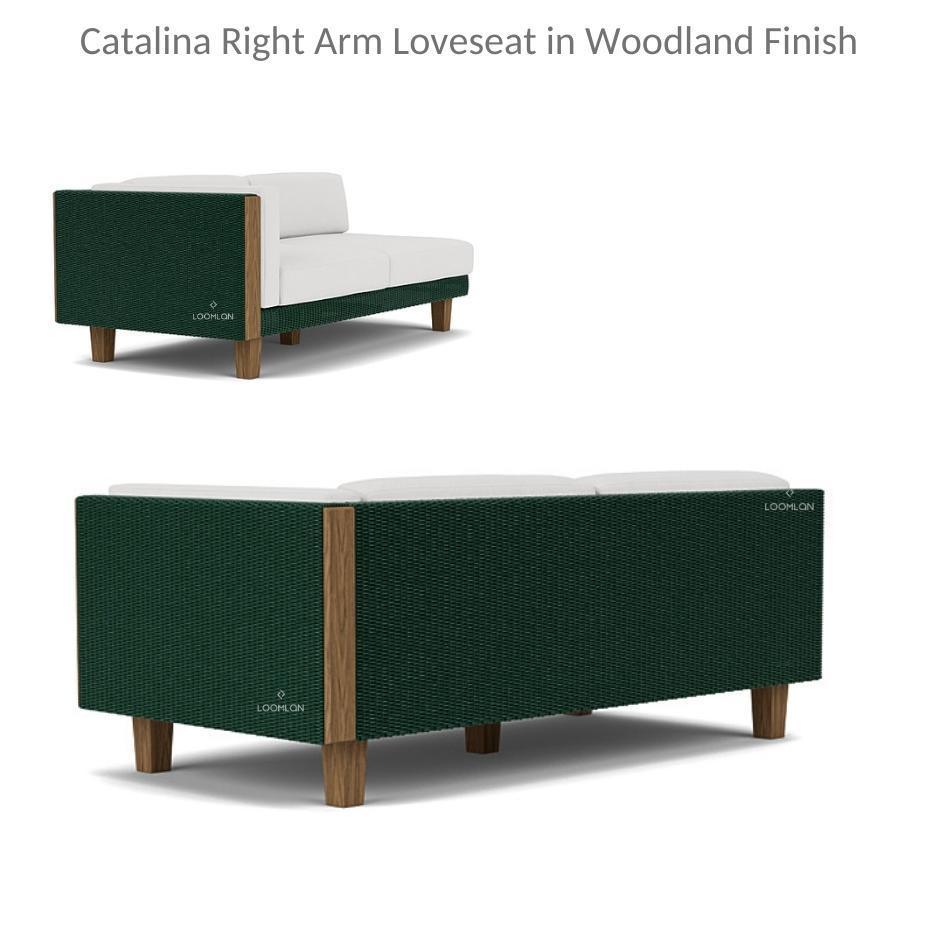 Catalina Right Arm Loveseat Sectional All Weather Wicker Furniture - Uptown Sebastian