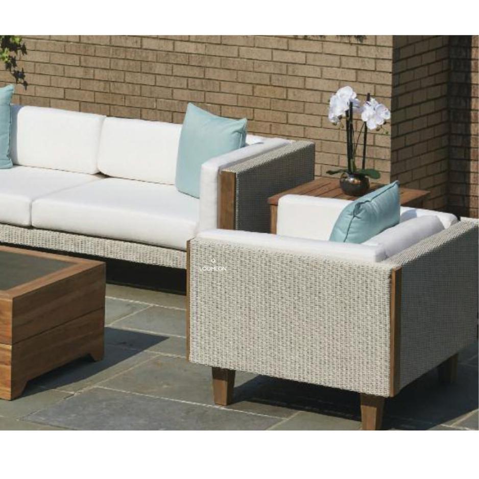 Catalina Right Arm Loveseat Sectional All Weather Wicker Furniture - Uptown Sebastian