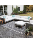 Catalina Right Arm Loveseat Sectional All Weather Wicker Furniture - Uptown Sebastian