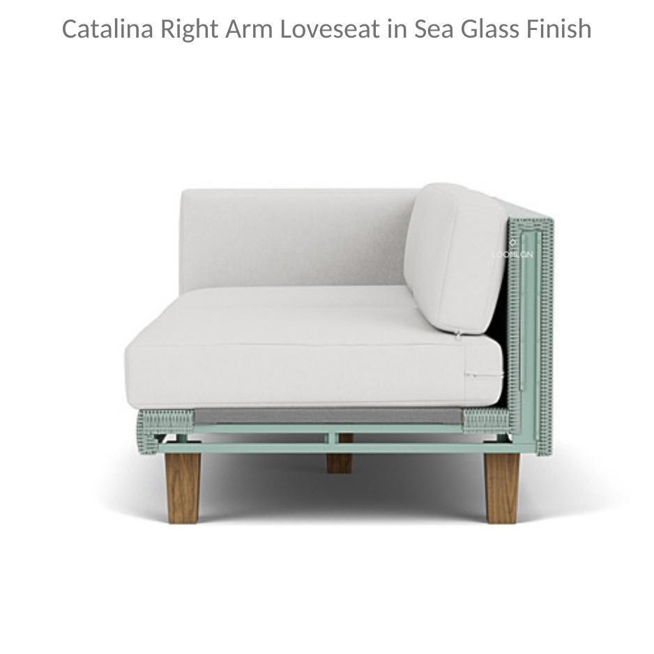 Catalina Right Arm Loveseat Sectional All Weather Wicker Furniture - Uptown Sebastian