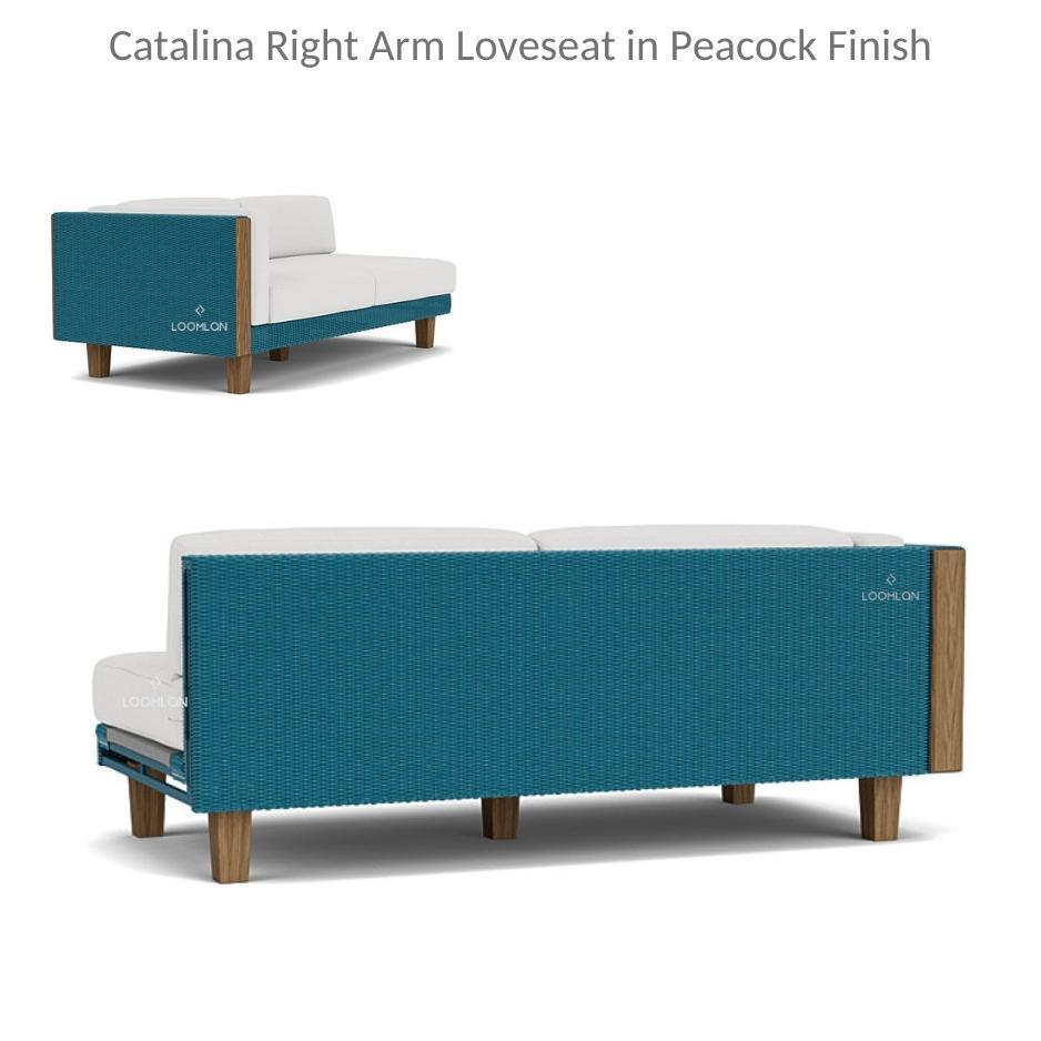 Catalina Right Arm Loveseat Sectional All Weather Wicker Furniture - Uptown Sebastian