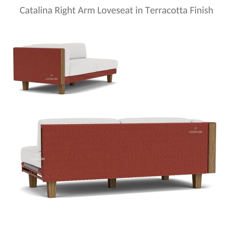 Catalina Right Arm Loveseat Sectional All Weather Wicker Furniture - Uptown Sebastian