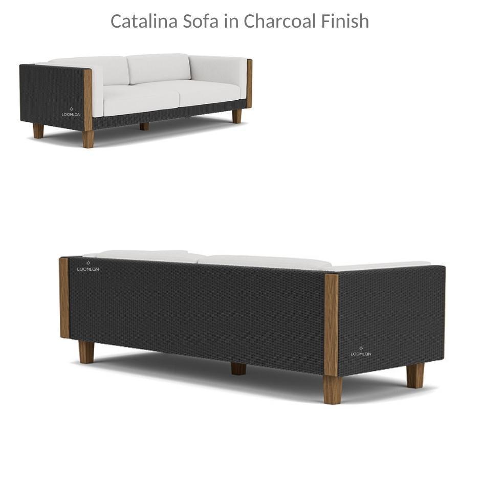 Catalina Sofa All Weather Wicker and Teak Furniture Made in USA - Uptown Sebastian