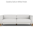 Catalina Wicker 90" Sofa With Teak Tables Made In USA Lloyd Flanders - Uptown Sebastian