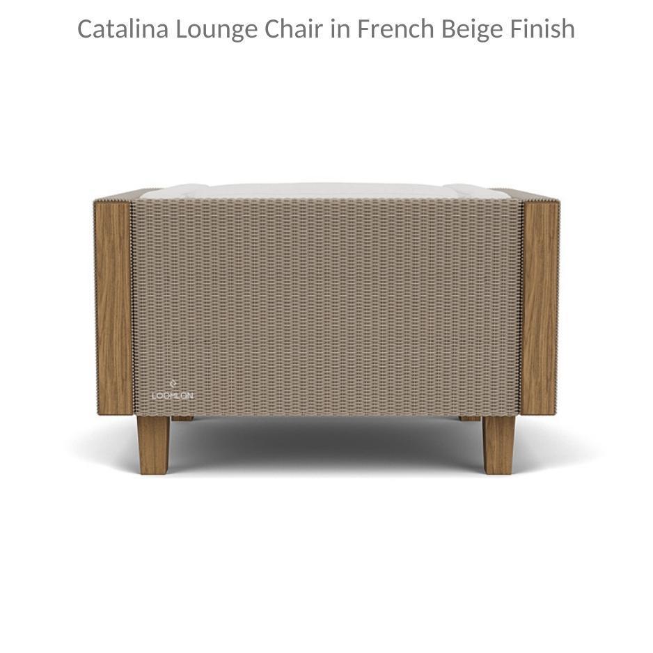 Catalina Wicker Lounge Chair With Ottoman and Teak Table Lloyd Flanders - Uptown Sebastian