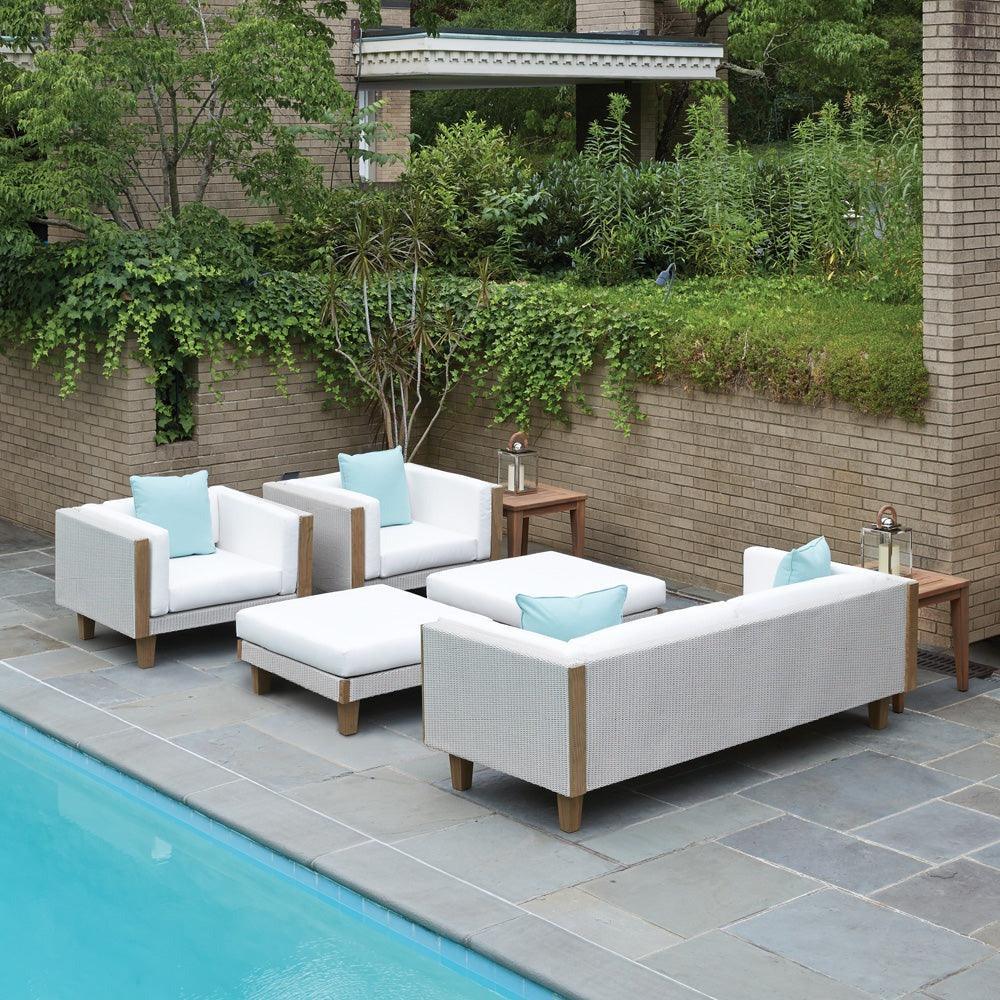 Catalina Wicker Lounge Set Sofa Lounge Chairs and Ottomans Lloyd Flanders - Uptown Sebastian