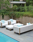 Catalina Wicker Lounge Set Sofa Lounge Chairs and Ottomans Lloyd Flanders - Uptown Sebastian